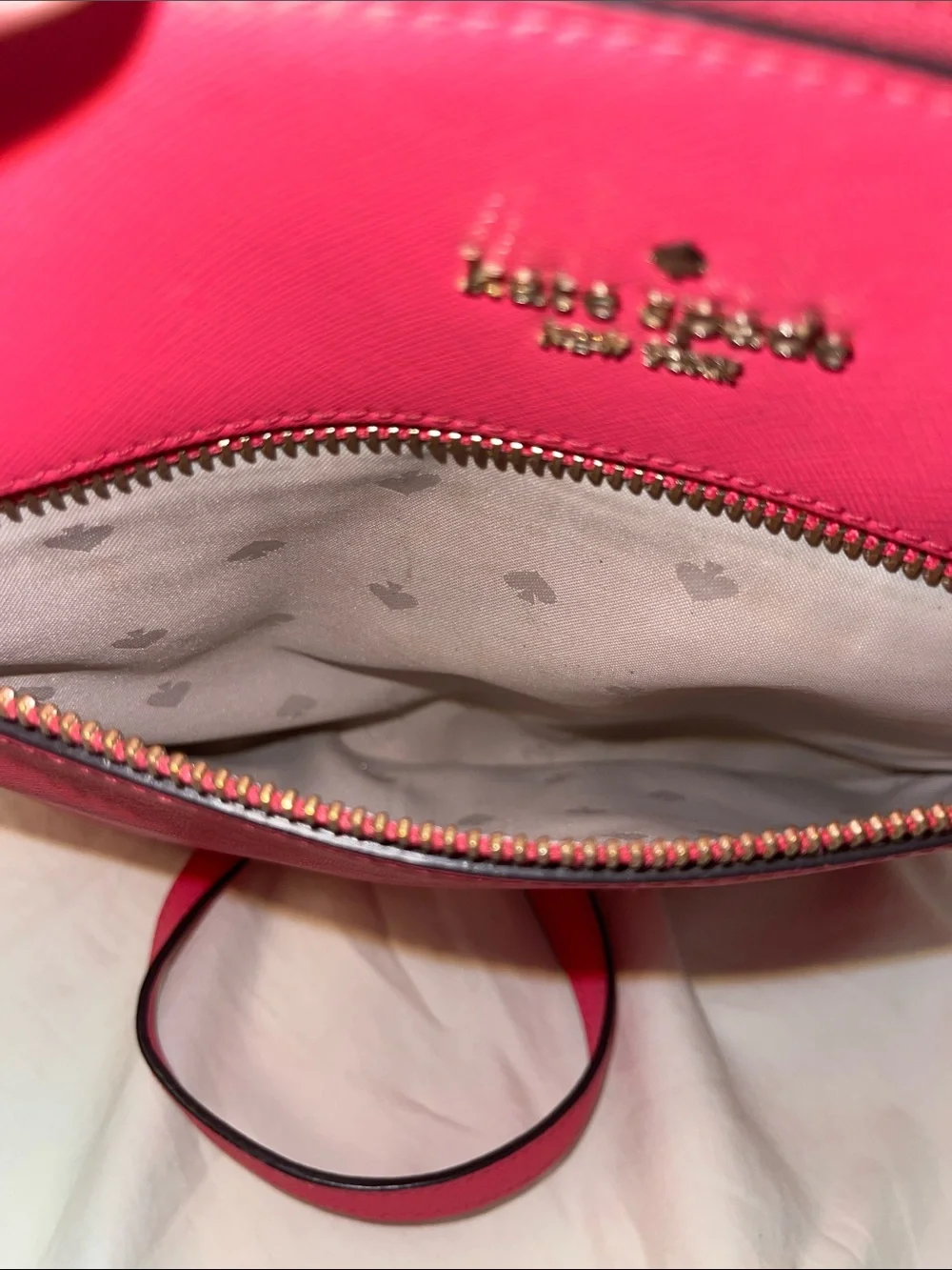 Kate Spade Watermelon Pink Crossbody Bag - Sleek Zip Front Shoulder Purse
